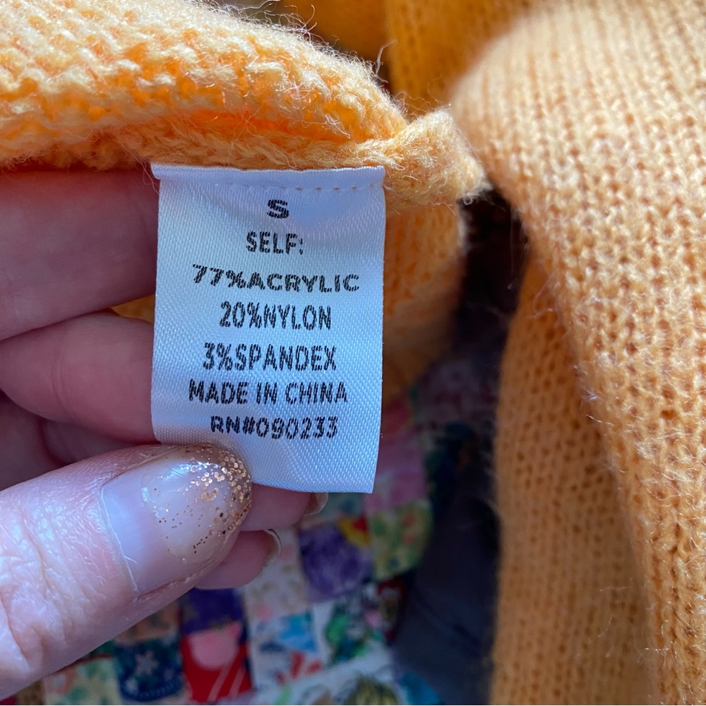 L.A. hearts size small orange sweater - Picture 6 of 6
